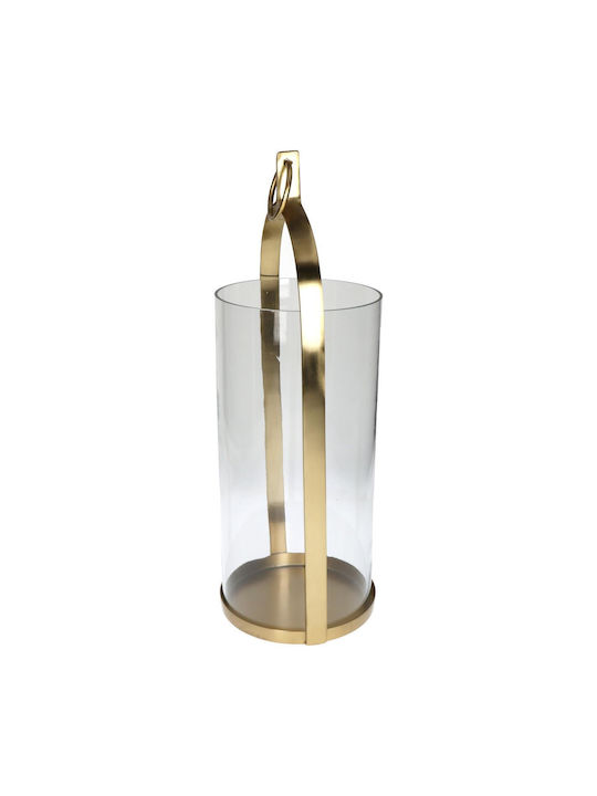 ArteLibre Floortop Metallic Lantern Gold 16x15x44.5cm