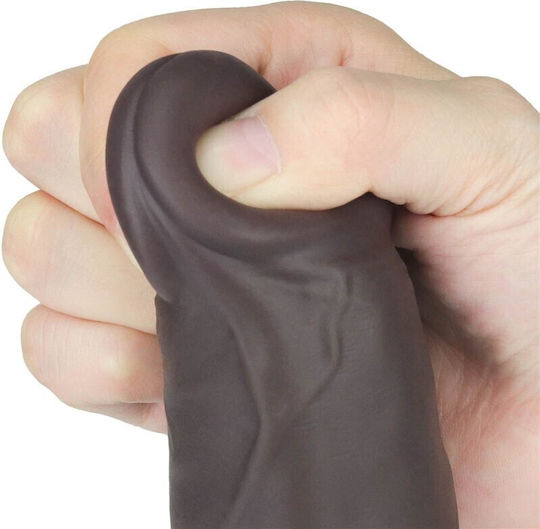 Lovetoy Dual Layered Nature Cock Realistischer Vibrator mit Fernbedienung 22,8cm Braun