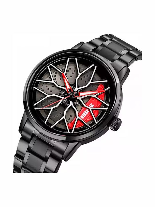 Skmei B2 Ψηφιακό Ανδρικό Ρολόι 46mm Μπαταρίας με Μαύρο Μεταλλικό Μπρασελέ