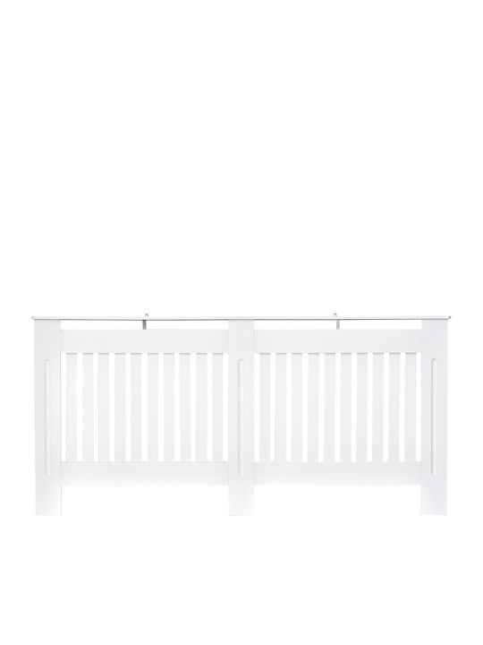 HomCom Husă Pentru Radiator Din MDF Alb 172x19x81cm