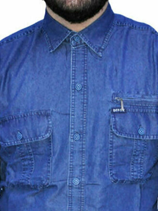 DEFOX JEAN SHIRT LONG SLEEVE BLUE 1666