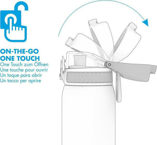 Ion8 Leak Proof Steel Water Bottle Flasche Thermosflasche Rostfreier Stahl BPA Frei 500ml Lilac mit Mundstück