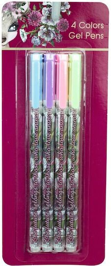 Back Me Up 4 Deer Gel Pens Set 4 Pieces