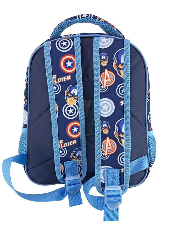 Must Captain America Super Soldier School Bag Backpack Kindergarten in Blue color