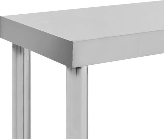 vidaXL Ανοξείδωτο Τραπέζι Μ120xΒ60xΥ120cm