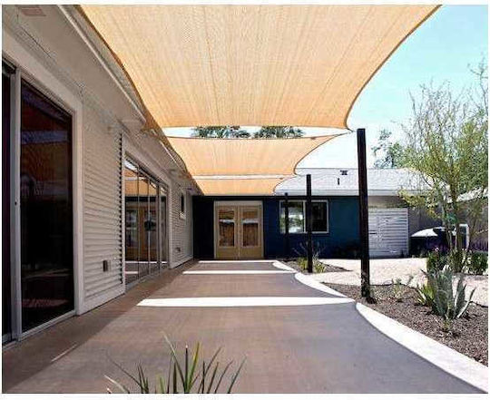 Nesling Rectangular Shade Sail Gray With Hoop 3x4m 285gr/m²