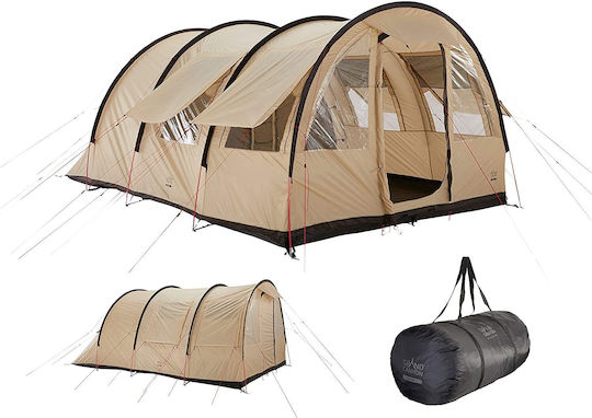 Grand Canyon Helena 5 Σκηνή Camping Τούνελ Μπεζ 4 Εποχών για 5 Άτομα 475x310x200εκ.