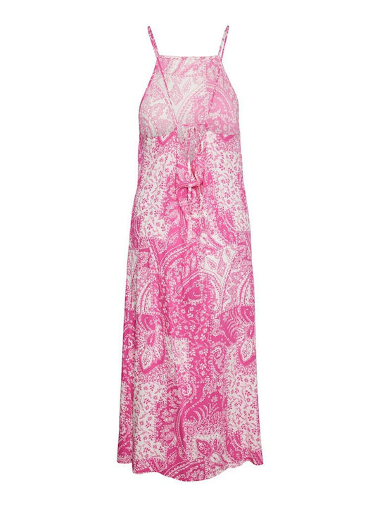 Vero Moda Καλοκαιρινό Mini Φόρεμα Pink Yarrow