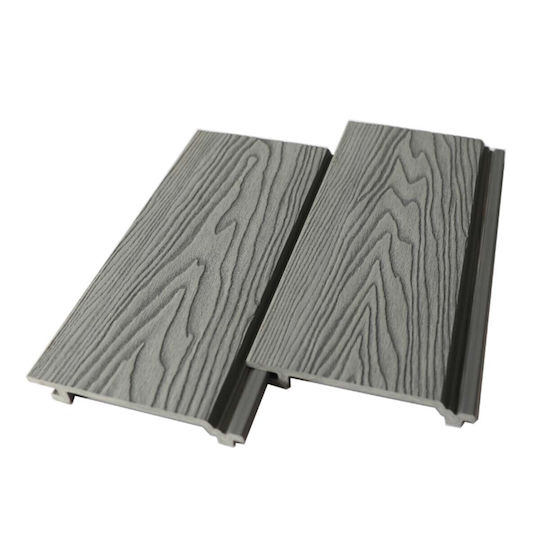Showood Panou de perete 3D de Grădină din Magazin online WPC 15x290buc 1buc Gray