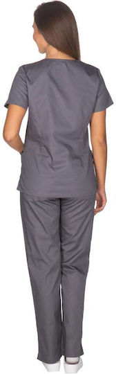 Alezi Women's Navy Blue Pants & Blouse Set Cotton and Polyester
