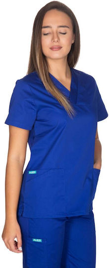 Alezi Women's Blue Pants & Blouse Set Cotton and Polyester