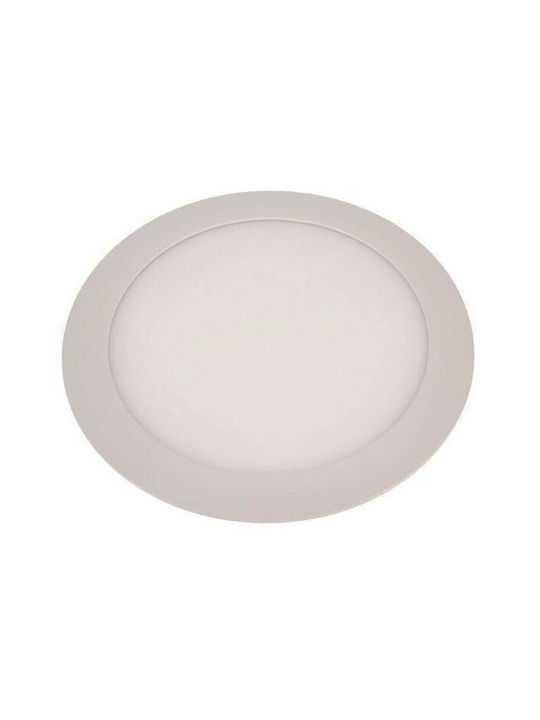 Eurolamp Round Recessed LED Panel 18W with Warm White Light 3000K 22.5cm