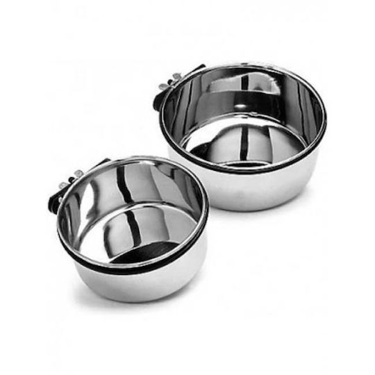 Happypet Edelstahl Schalen Futter & Wasser für Hund & Katze auf Basis von 600ml 15cm in Silber Farbe
