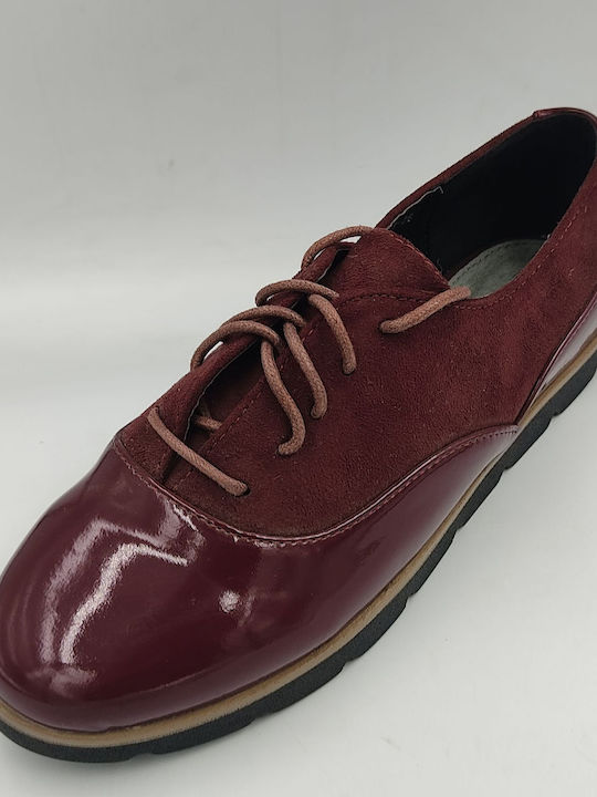 Adam's Shoes Women's Oxford Shoes Burgundy -26