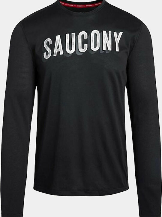 Saucony Stopwatch Men's Athletic Long Sleeve Blouse Navy
