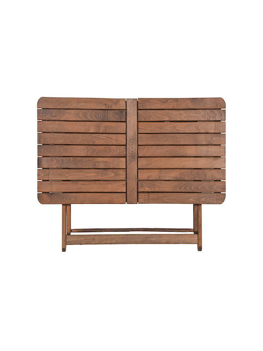 Wooden Masa pentru spații exterioare Pliabil Retto 120x75x71buc