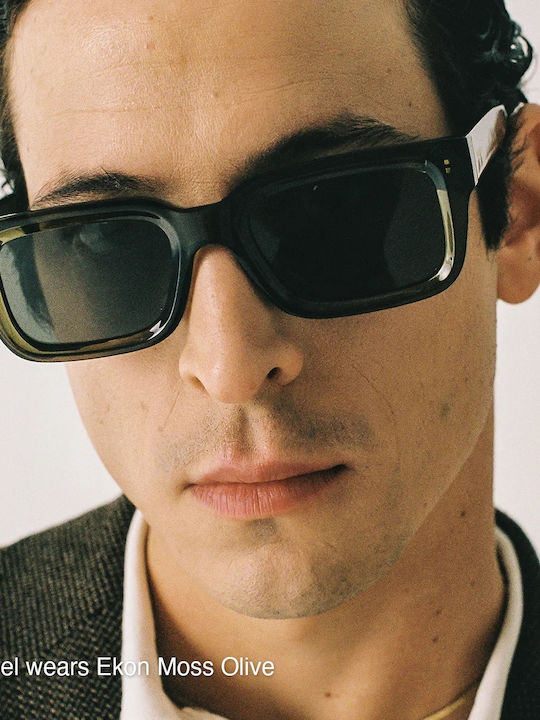 Meller Gamal Sunglasses with Fog Olive Plastic Frame and Green Polarized Lens GM-FOGOLI