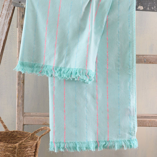 Rythmos Διακοσμητική Μαξιλαροθήκη Sezane Aqua 40x40εκ.