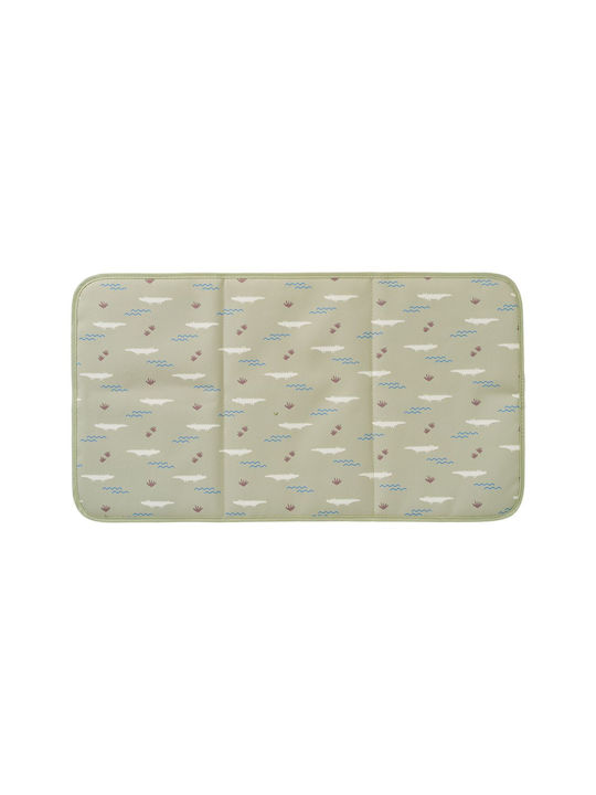 Fresk Portable Changing Pad Crocodile made of Fabric Green 18x26cm