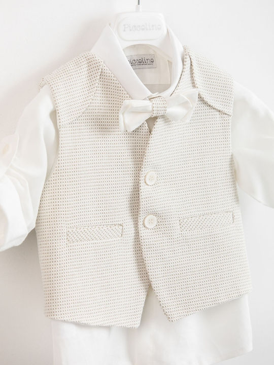 Piccolino Raffa Baptism Suit Ecru 6 Pieces
