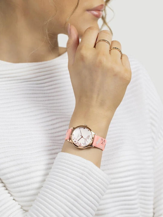 Radley Γυναικείο Ρολόι 31mm Μπαταρίας με Ροζ Δερμάτινο Λουράκι