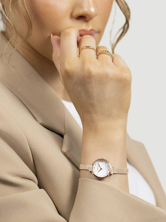 Radley Women's Watch with Pink Gold Metal Bracelet
