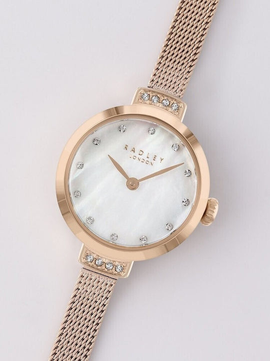 Radley Women's Watch with Pink Gold Metal Bracelet