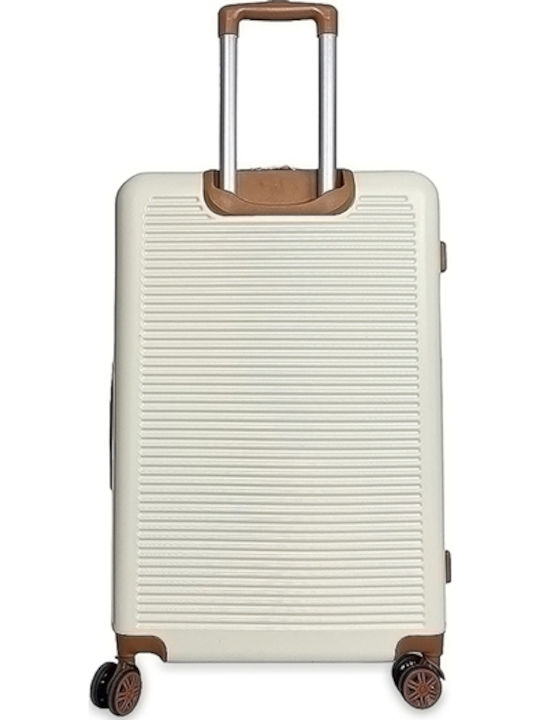 Medium Abs-pc Ithaki White Suitcase