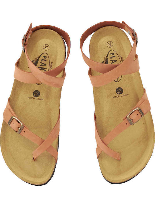 Leather Women's Flat Sandals Anatomic with Strap Aragosta