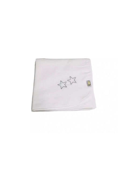 Figlio Bino Cotton Swaddle Wrap White 88x90cm.