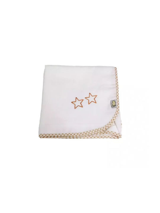 Figlio Bino Cotton Swaddle Wrap White 88x90cm.