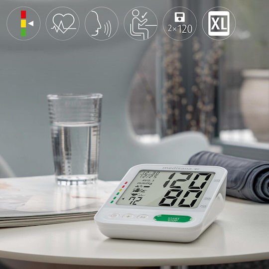 Medisana BU 586 Voice Electronical Blood Pressure Monitor Arm with Arrhythmia Detection 51586