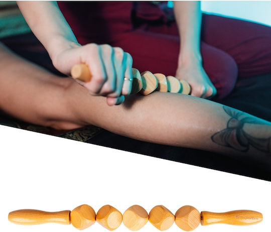 inSPORTline Marlee 400 Wooden Roller Massage for the Waist, the Back, the Legs, the Body & the Hands Brown