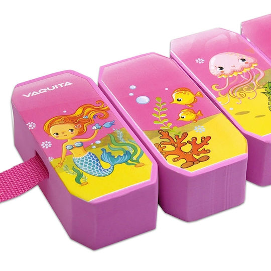Vaquita Swim Belt for 3-10 Years Old with 5 Building Blocks 15.7x7x4.5cm Pink
