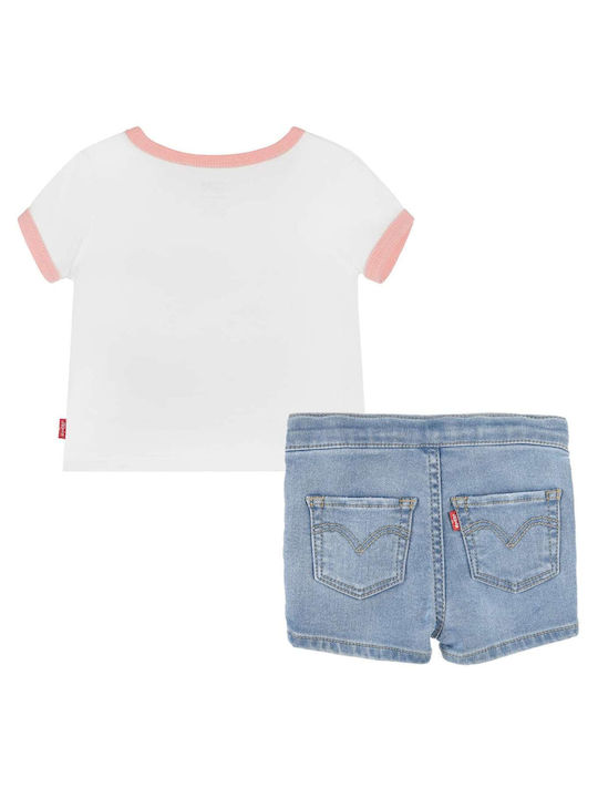 Levi's Kinder Set mit Shorts Sommer 2Stück Weiß