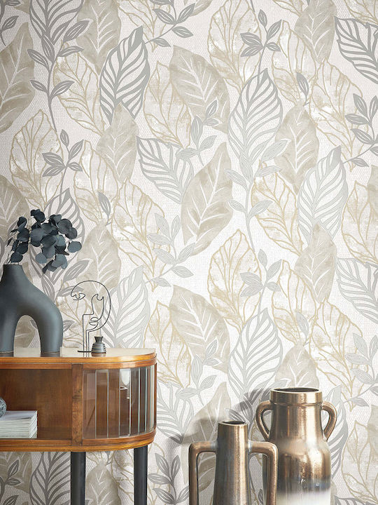 Wallpaper Vinyl Beige L1005xW53cm