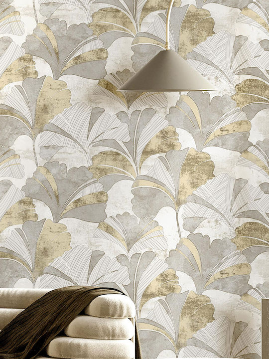 Wallpaper Moderna Vinyl Gray L1005xW106cm Washable