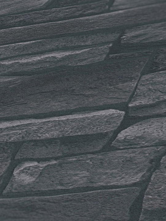 Ταπετσαρία Τοίχου Stone Μαύρη 1005x53cm Ταπετσαρία Τοίχου Stone Μαύρη 1005x53cm