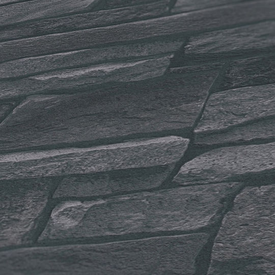Тапет за Стена Stone Черен 1005x53см