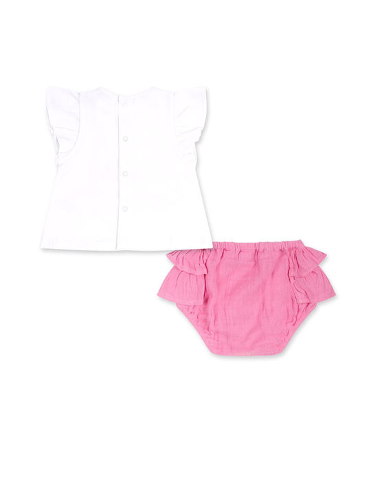 Tuc Tuc Kids Set with Shorts Summer 2pcs White