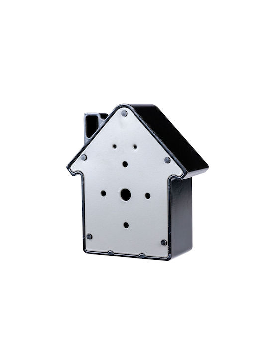 SB-4 Wall-Mounted Combination Key Holder Metallic with Lock 4 Hooks 13.5x5.5x15cm