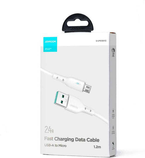 Joyroom S-UM018A13 Geflochten USB 2.0 auf Micro-USB-Kabel Weiß 1.2m 1Stück