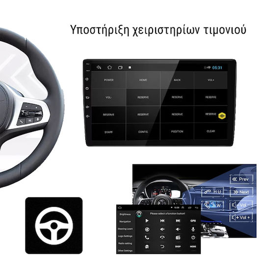 Kirosiwa Car Audio System for Toyota Verso 2004-2009 (Bluetooth/USB/AUX/WiFi/GPS/Apple-Carplay/Android-Auto) with Touch Screen 9"