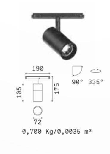 Ideal Lux LED Kommerzielle lineare Beleuchtung Leuchte Decke 26W Warmes Weiß IP20 7.2cm