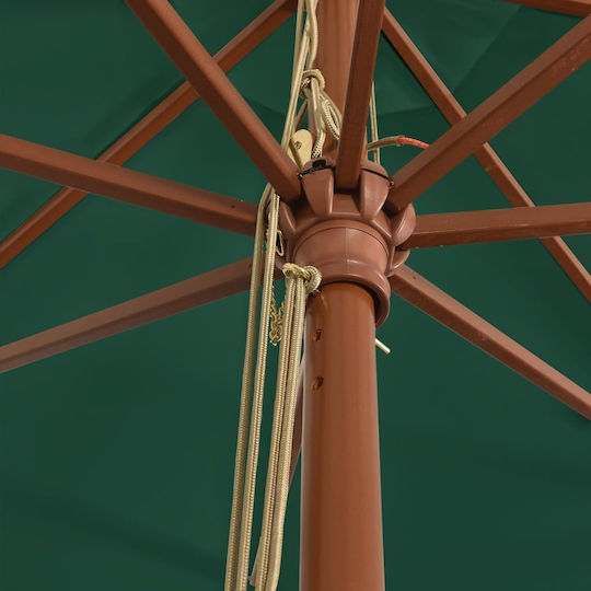 Umbrelă De podea Rotundă De lemn Verde D4m 363176