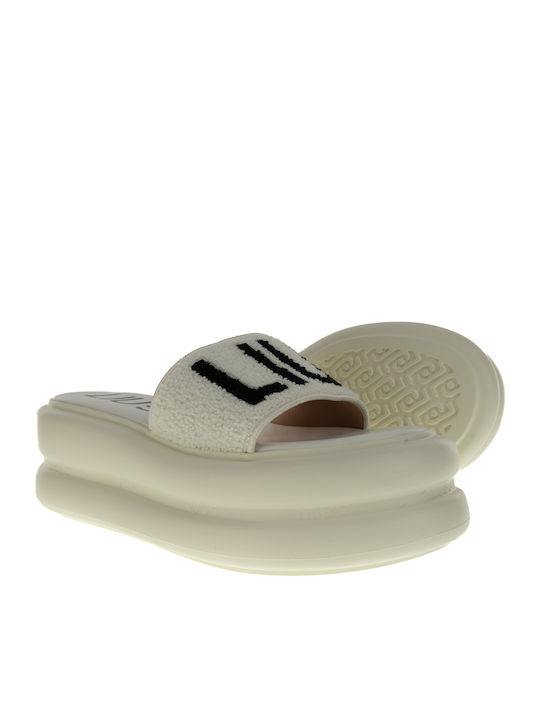 Aria 06 Women's Flat Sandals Flatforms in White Color