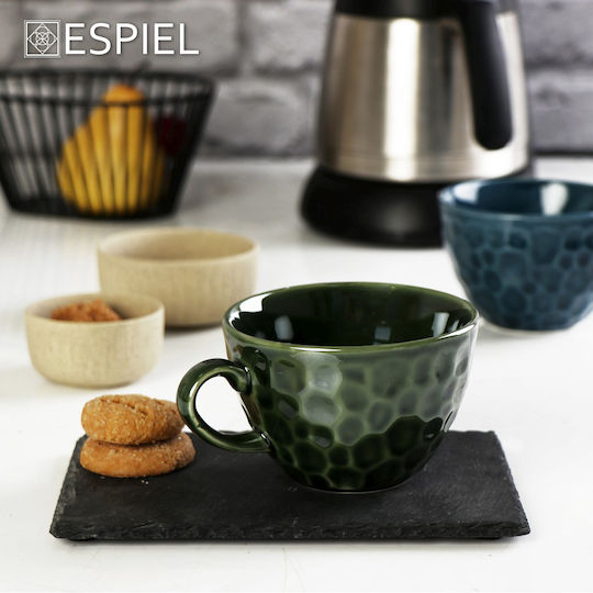 Espiel Κούπα από Πορσελάνη Μπλε 350ml 6τμχ
