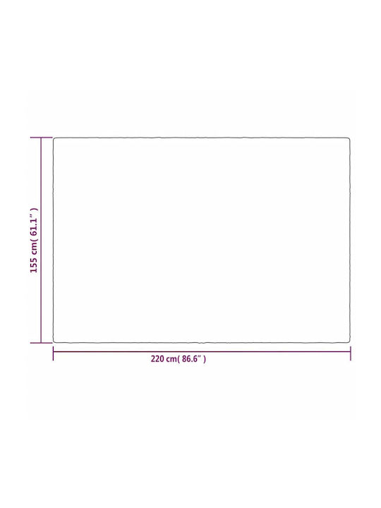 vidaXL Κουβέρτα Βαρύτητας Μονή 155x220εκ. Γκρι