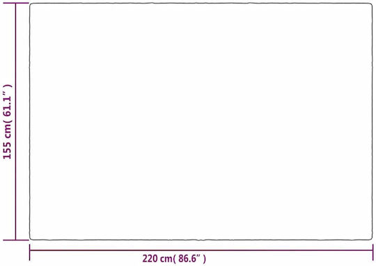 vidaXL Одеяло Гравитация Едно 155x220см Сиво