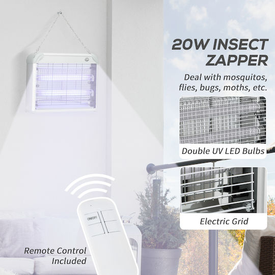 Outsunny Ηλεκτρική Εντομοπαγίδα Led 20W 849-019V90WT